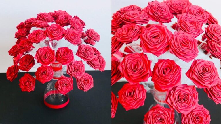 This simple craft transforms plastic bottles into stunning flower vases…