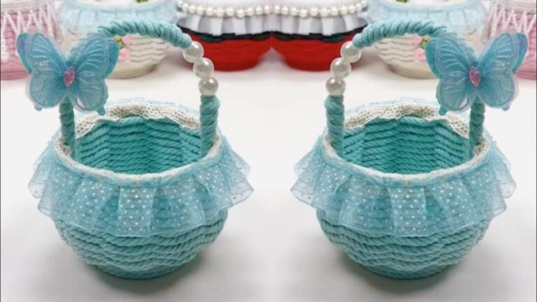 This simple craft turns old paper cups into charming mini flower baskets…