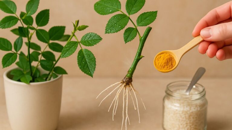 Root 5 Rose Cuttings Instantly with Just 1 Spoon – Try This Simple Trick!