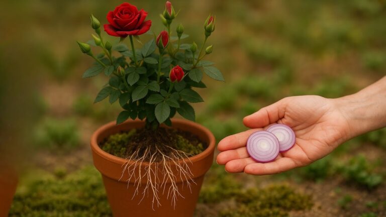 Unlock 200% More Roses: Grow Blooms with Just Onions Overnight!