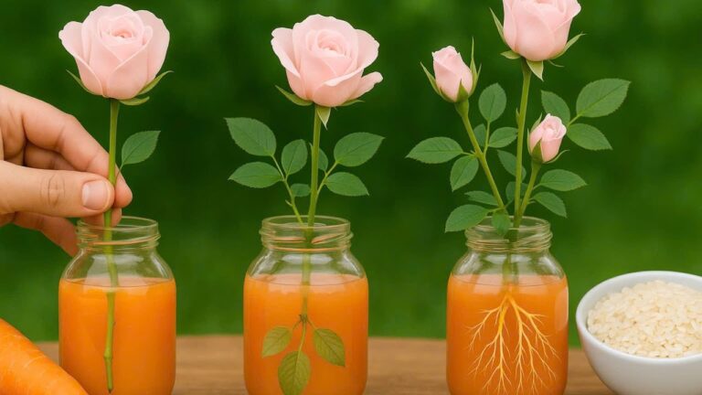 99 Stunning Roots from a Simple Rose Branch in Carrot Juice! Discover the Magic!