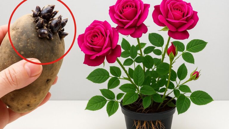 Root Roses in 1 Step Using Wilted Potatoes – Bloom All Year Long!