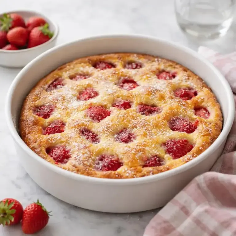 Strawberry Clafoutis Without Dough and Light Vanilla Cream Here’s How