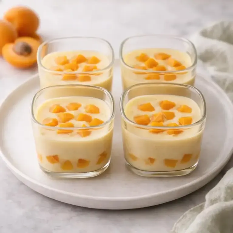 No-Cook Apricot Vanilla Cream with Milk and Egg Yolks