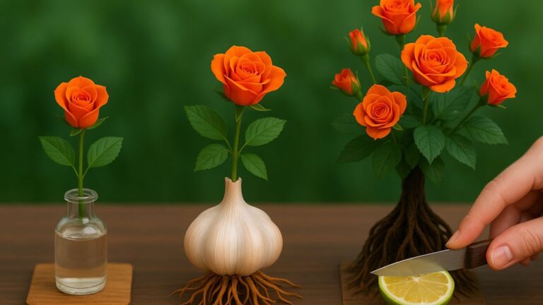 Grow 999 Stunning Rose Roots Overnight Using Just Garlic!