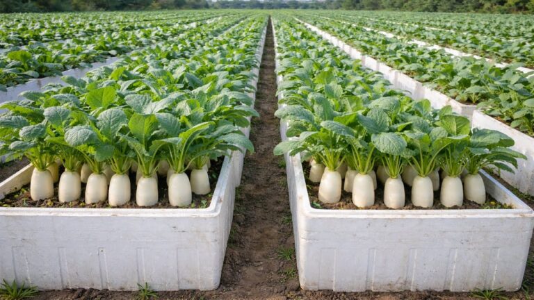 Transform Old Foam Boxes into 7 Giant White Radishes This Winter!