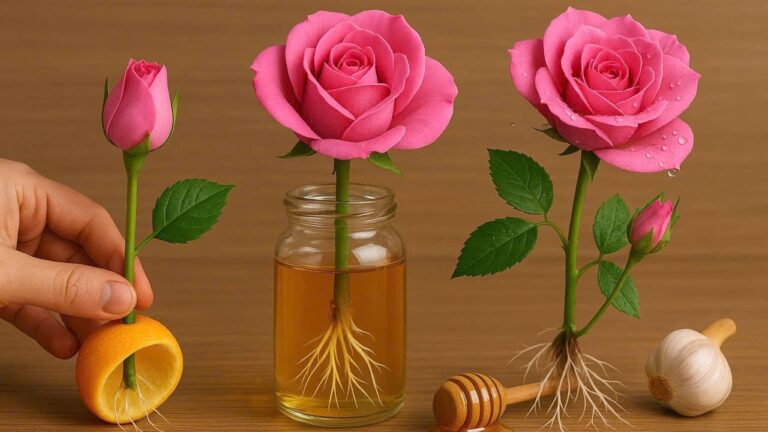Grow 1001 Roots Overnight by Sticking a Rose Branch in Water! Discover How!