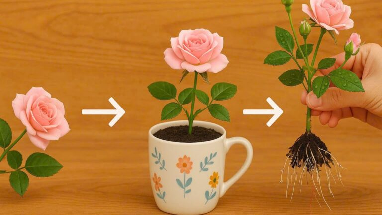 100 Rose Cuttings Rooted Overnight: The Easiest Tip You’ll Ever Try! 🌱