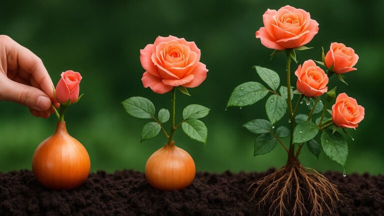 Grow 1,000 Roots Overnight by Sticking a Rose Stem in an Onion!