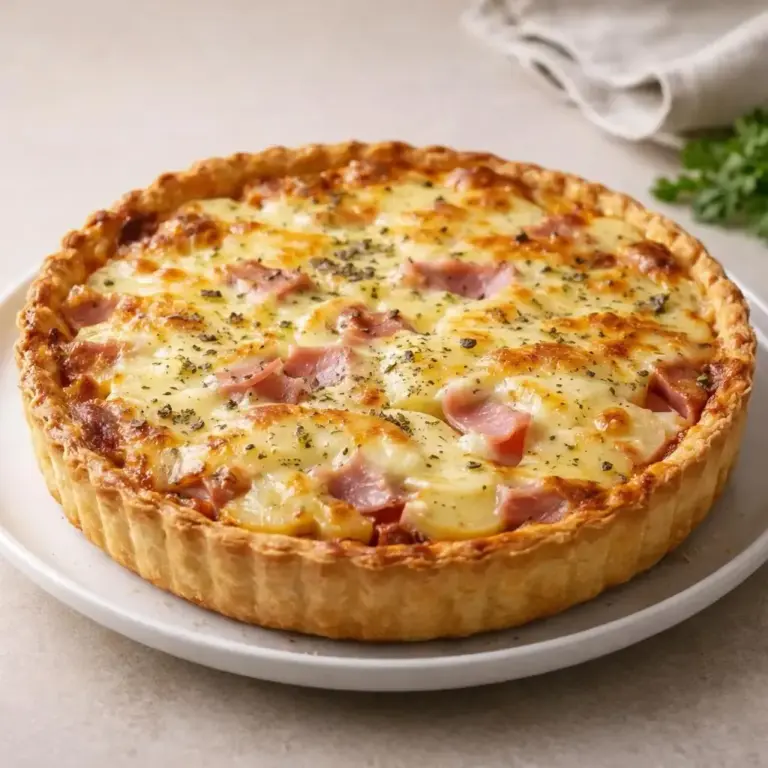 Raclette Tart: A Creamy Ham, Potato, and Cheese Delight