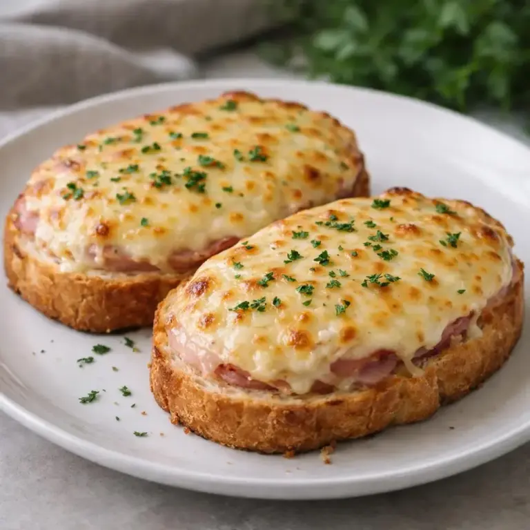 Cheesy Ham Toasts with Buttery Mustard Sauce: A Delicious Treat!